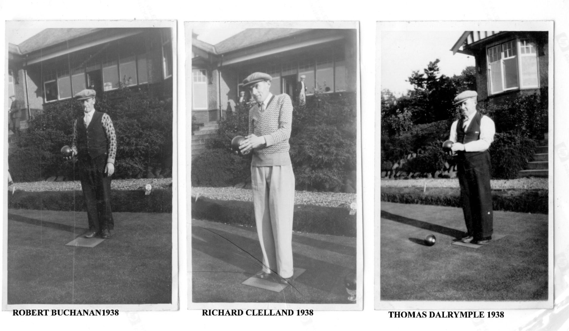Bowlers from 1938 - Robert Buchanan, Richard Clelland, Thomas Dalrymple